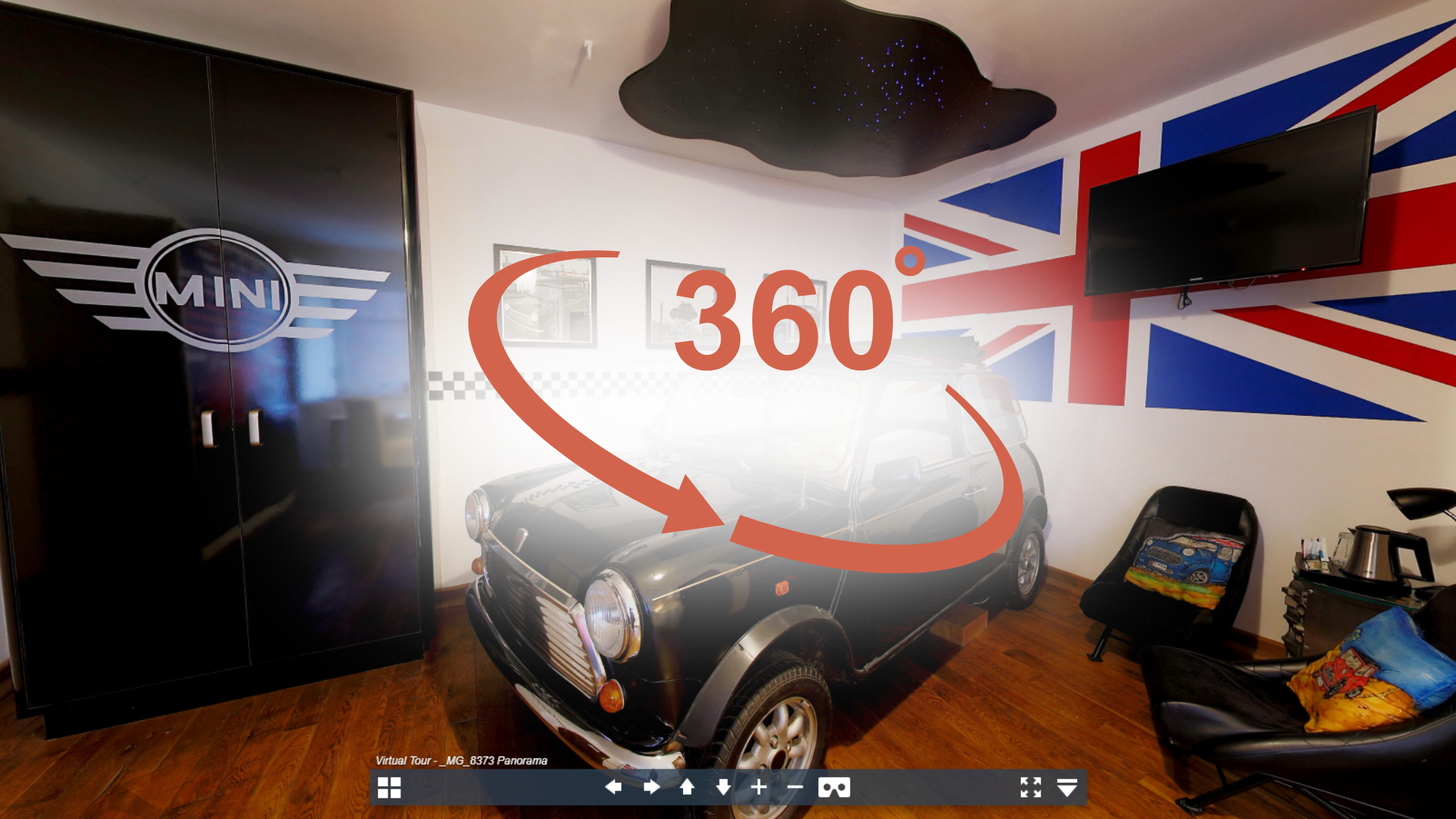 Mini Cooper Panorama-Ansicht