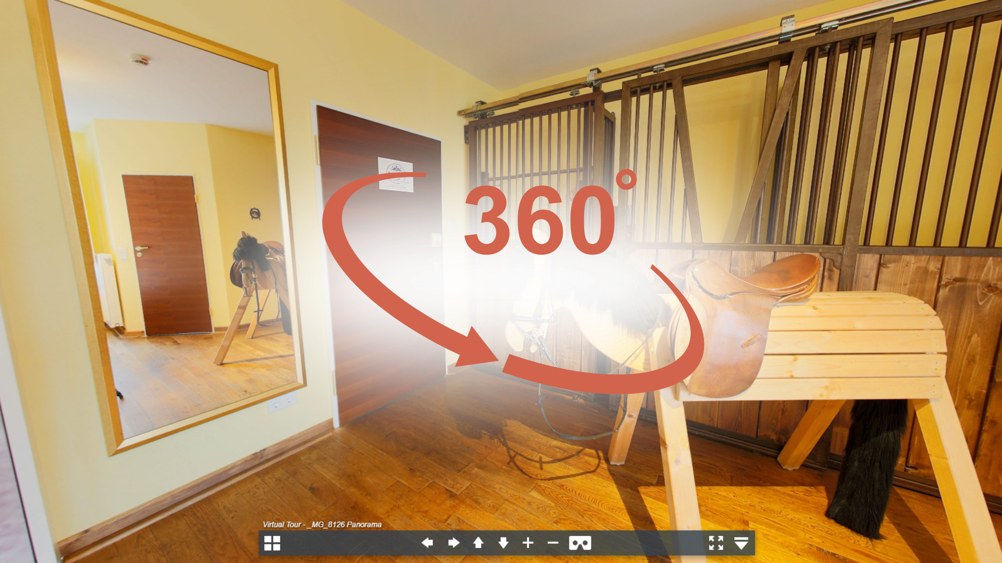 Reiterzimmer Panorama-Ansicht